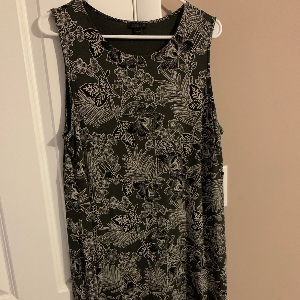 J Jill Wearever Floral Tank Dress, Large